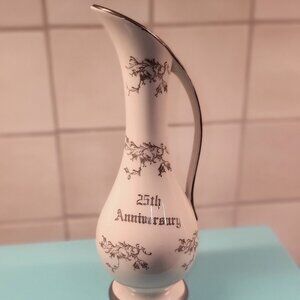 Vintage 23K Platinum Kingwood China U.S.A. 25th Anniversary Pitcher